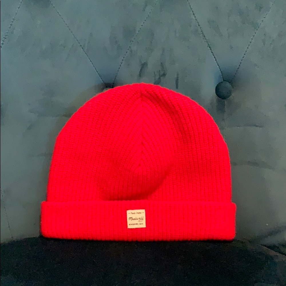 Madewell Red Knit Beanie